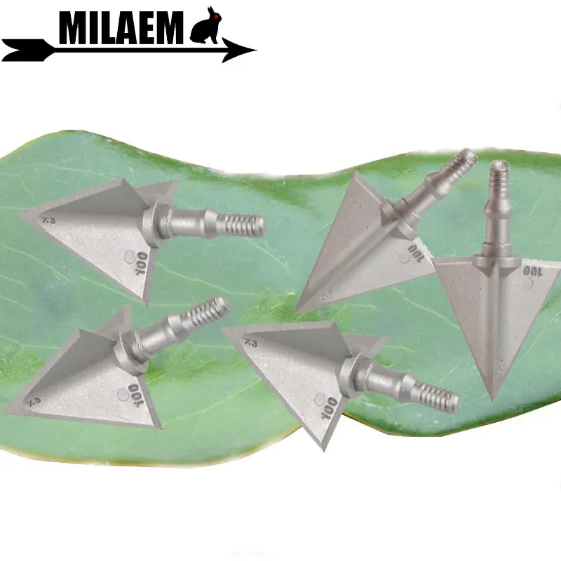 

6/12pcs Archery Arrowhead 3 Blade Broadheads 100Gr Stainless Steel Points Conpound/Recurve Outdoor Shooting Arrow Accessories