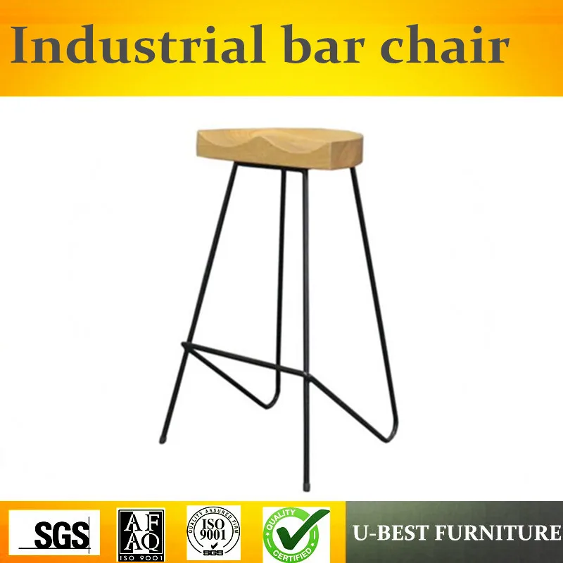 Free shipping U-BEST Vintage Industrial Antique Style Barstool Metal Counter Kitchen Bar Stool