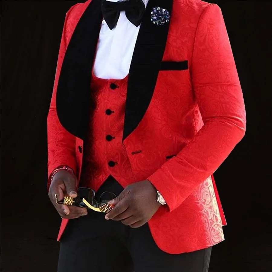 Высококачественные для жениха мужской костюм смокинг двубортный темно-синий горошек лацканы с отворотом для шафера лучшие мужские свадебные костюмы(куртка+ брюки - Цвет: Style 6