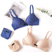 OranriTing, комплект женского нижнего белья с треугольными чашечками, тонкое кружевное нижнее белье, глубокий v-образный вырез, бесшовный бюстгальтер, сексуальный бюстгальтер, Женский комплект нижнего белья