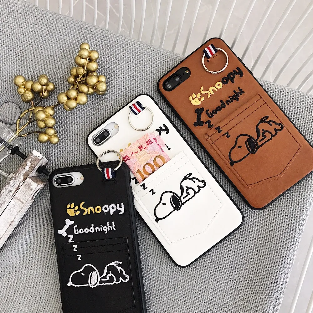 

For iPhone 6 6s Plus 7 7Plus 8 8Plus X XR Xs Max Case Cover Hot Fashion Cash Pocket Leather Phone Case Back Cover Skin Shell