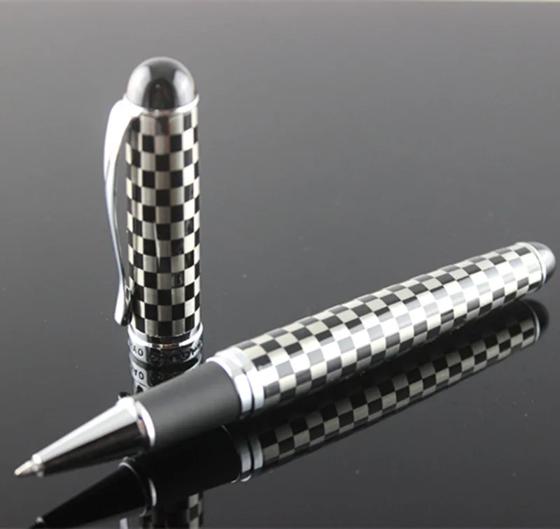 

JINHAO 750 Pen Business Writing Supplies Grey 0.7 mm Nib gel Pen Chess boad roller ball pen luxury Writing ink black Refill