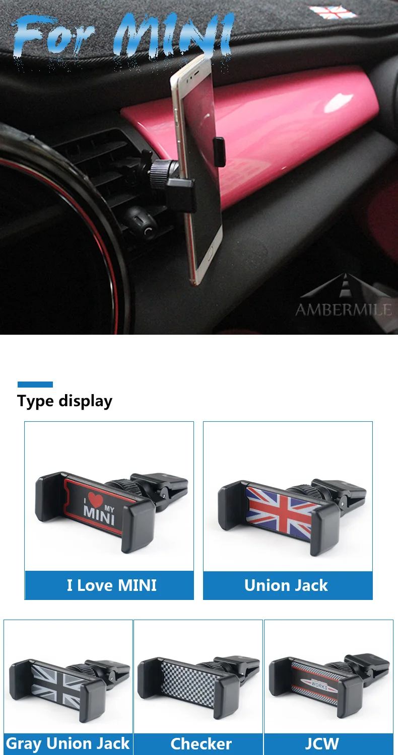 Universal Car Phone Holder Air Vent Phone Holder Mount Mobile Phone Bracket for Mini Cooper Countryman Accessories (1)