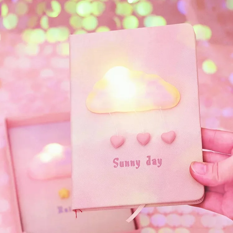 1 Набор Подарочный ученический блокнот Kawaii Pink Dream cloud/Sunny day journey секретный