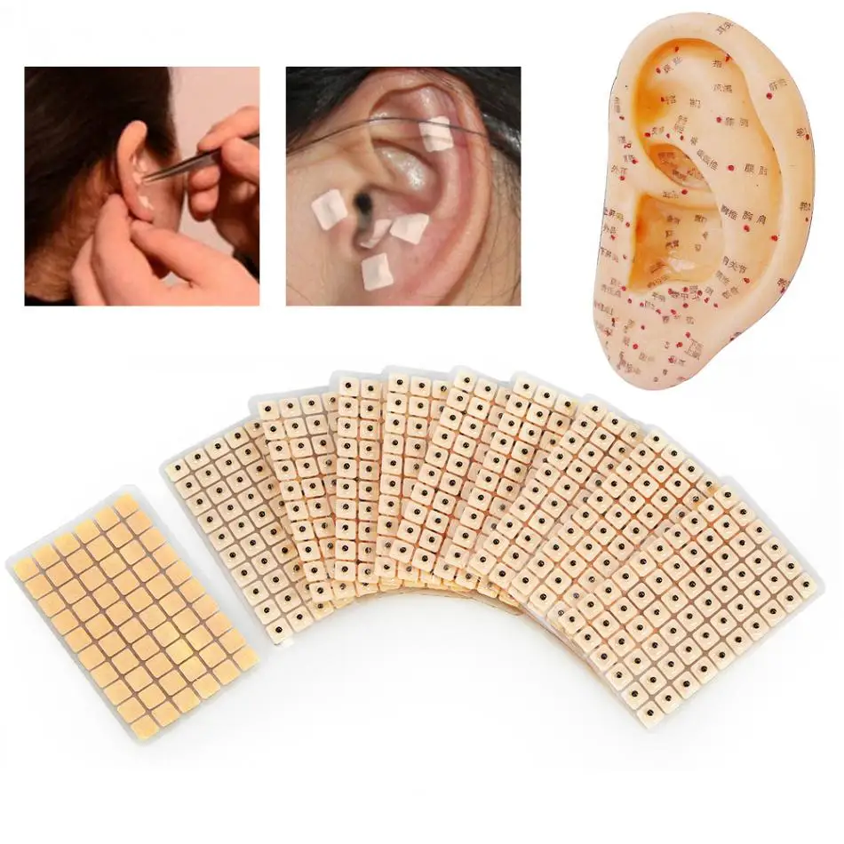 600Pcs Disposable Ear Press Seeds Medical Acupuncture Vaccaria Plaster
