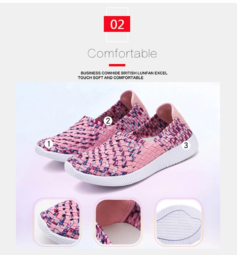 2019 spring women flat shoes light flat loafers shoes Breathable Driving Shoes walking woven shoes for ladies loafers (4)