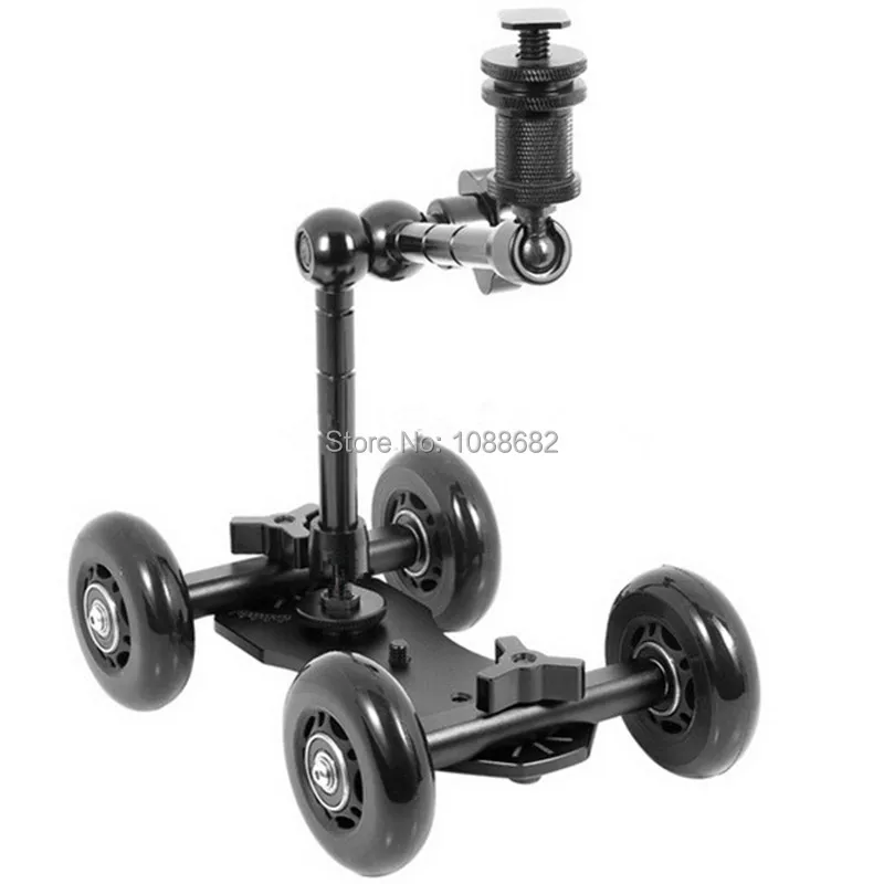 black wheels dolly car + 11 inch magic arm