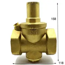 DN50 " BSPP Женский латунный сброс давления Vavle безопасная Регулируемая Большая ширина корпуса 118 мм Макс 16 бар