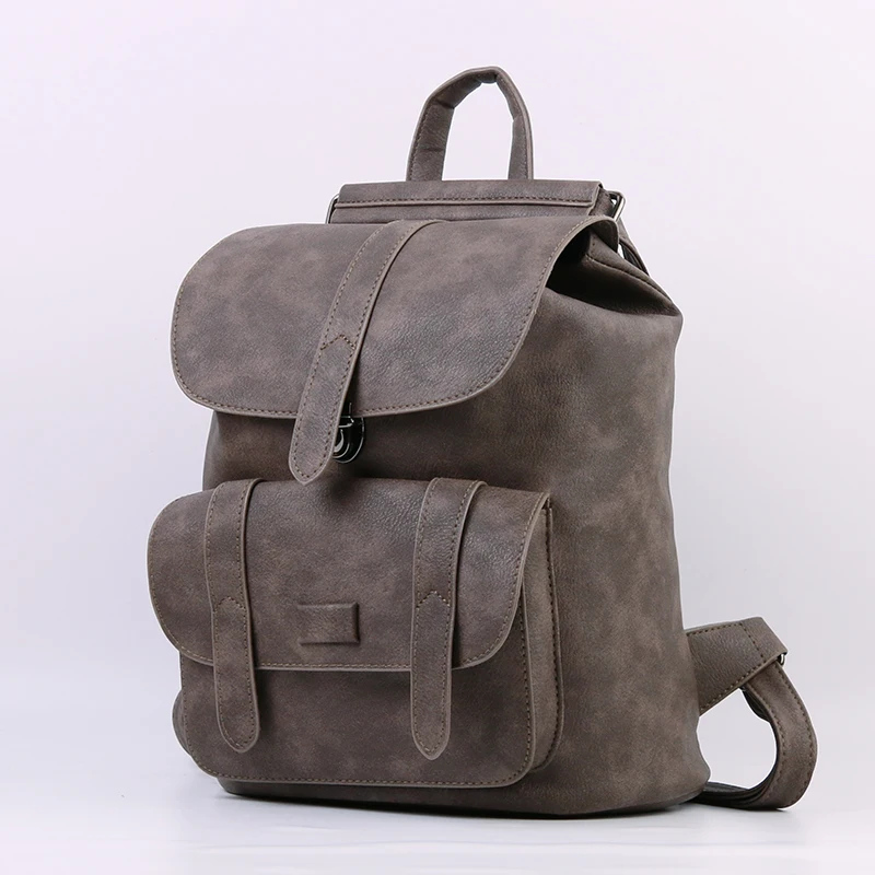  Toposhine New Design Women Backpack Solid Hasp Female Bag Fashion Girls School Bags Lady Soft PU Le - 32818284636
