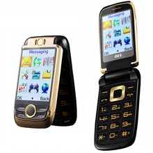 Сенсорный экран флип телефон раскладушка большая кнопка русская клавиатура Сотовый телефон двойной экран двойная SIM волшебный голос разблокированный мобильный телефон