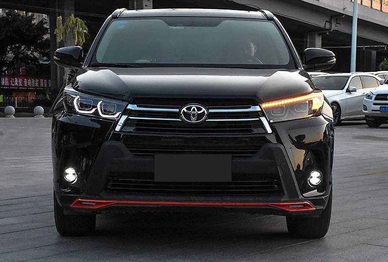 2 шт. светодиодный головной светильник s для Toyota Highlander Автомобильный светодиодный светильник s двойной ксеноновый Объектив Автомобильные аксессуары дневные ходовые огни противотуманный светильник