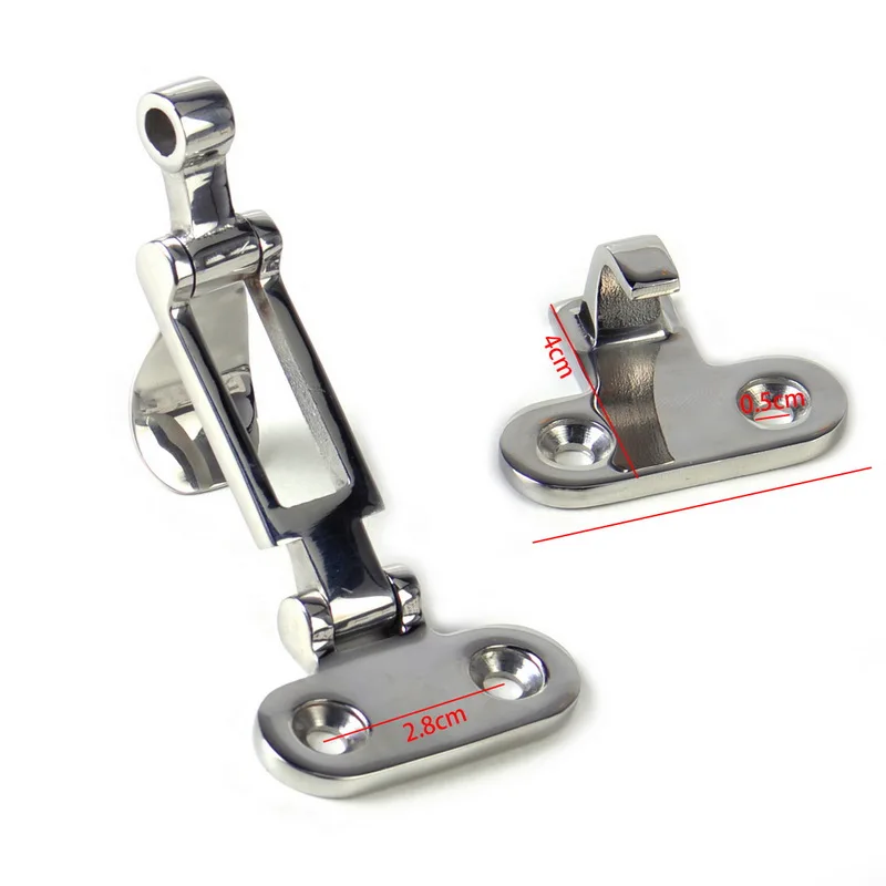 1 Set Fastener Clamp For Boat Marine Hatch Anti-Rattle Latch Silver Hardware Hinge Buckle Stainless Steel Locker