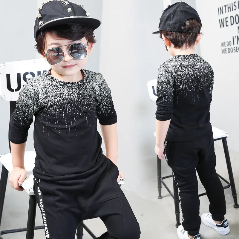 Cena 2019 nowy marka dzieci jesień z długim rękawem topy chłopców ubrania paski T shirty dla chłopca Baby Boy bluza