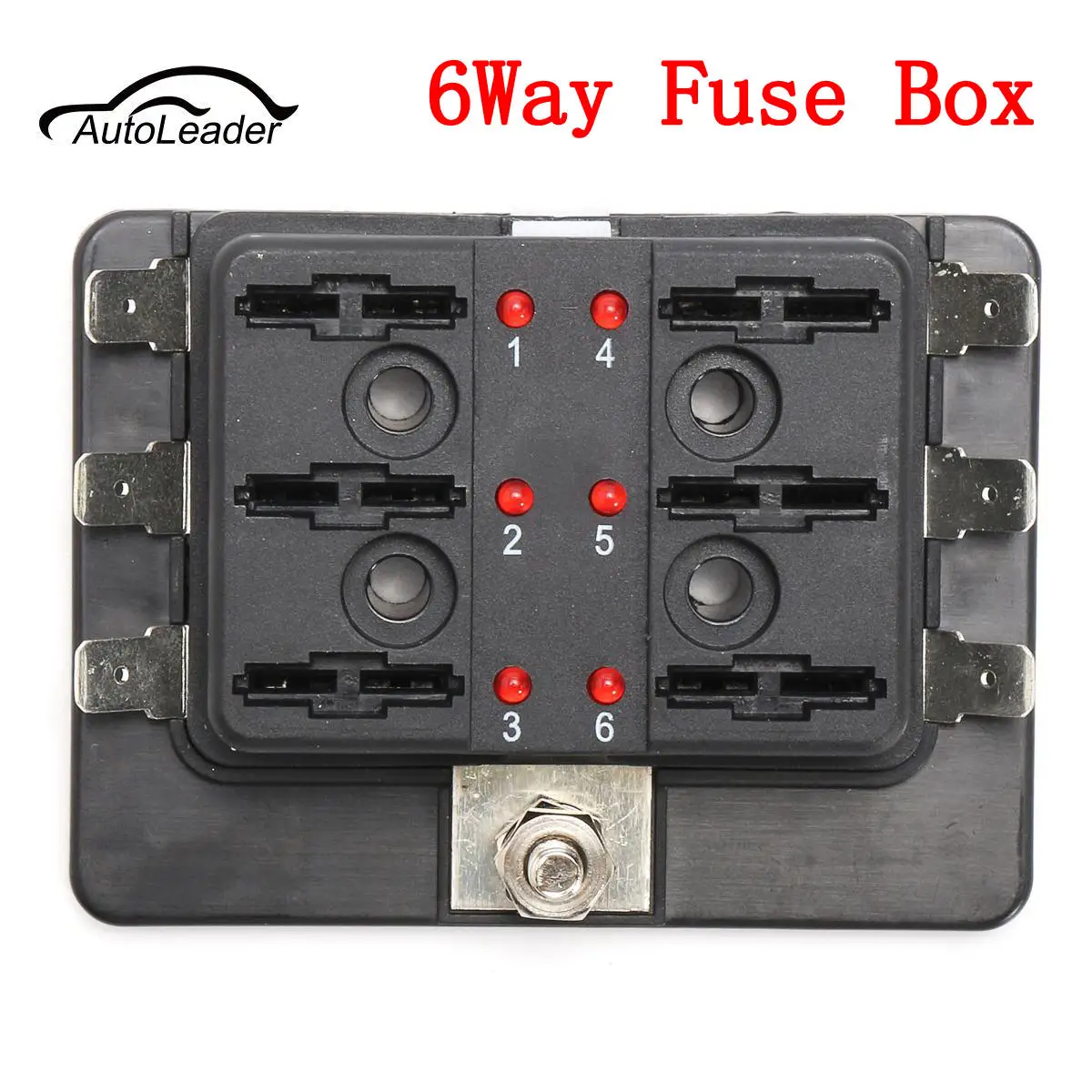 

DC12V/24V/32V 6Way Car Boat Automotive Blade Fuse Box Block Holder LED Warning ATC ATO