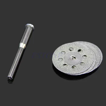 

1 Set 5PCS 22mm Mini Cutting Discs Sharp Rotary Diamond Disks Tools With A Rod