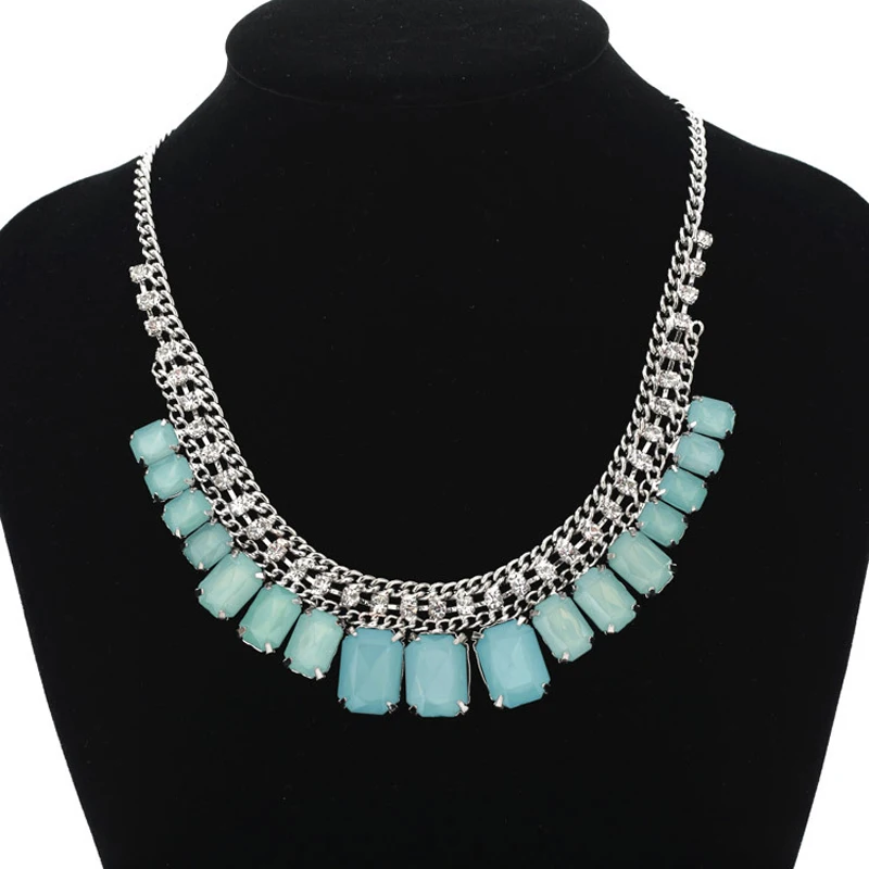 Ожерелье s ювелирные изделия Большой Кристалл Стразы ожерелье Модные украшения для женщин вечерние 102# N070