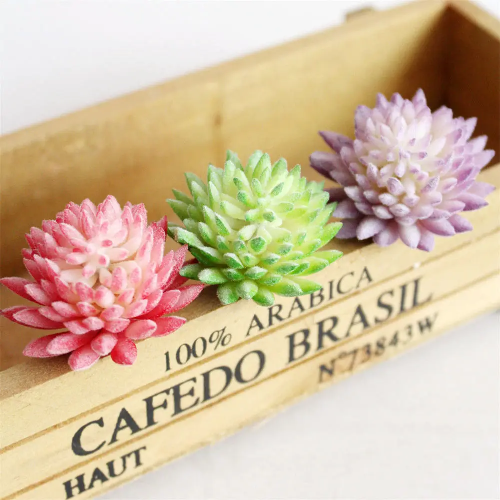 Искусственные суккуленты Растения Сад миниатюрный фальшивый кактус DIY домашний Цветочный декор