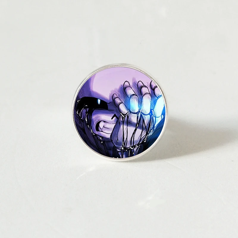 

Undertale Game Gamer Gaming sliver color rings Ghost Video Game Glass Cabochon ring Art Gifts