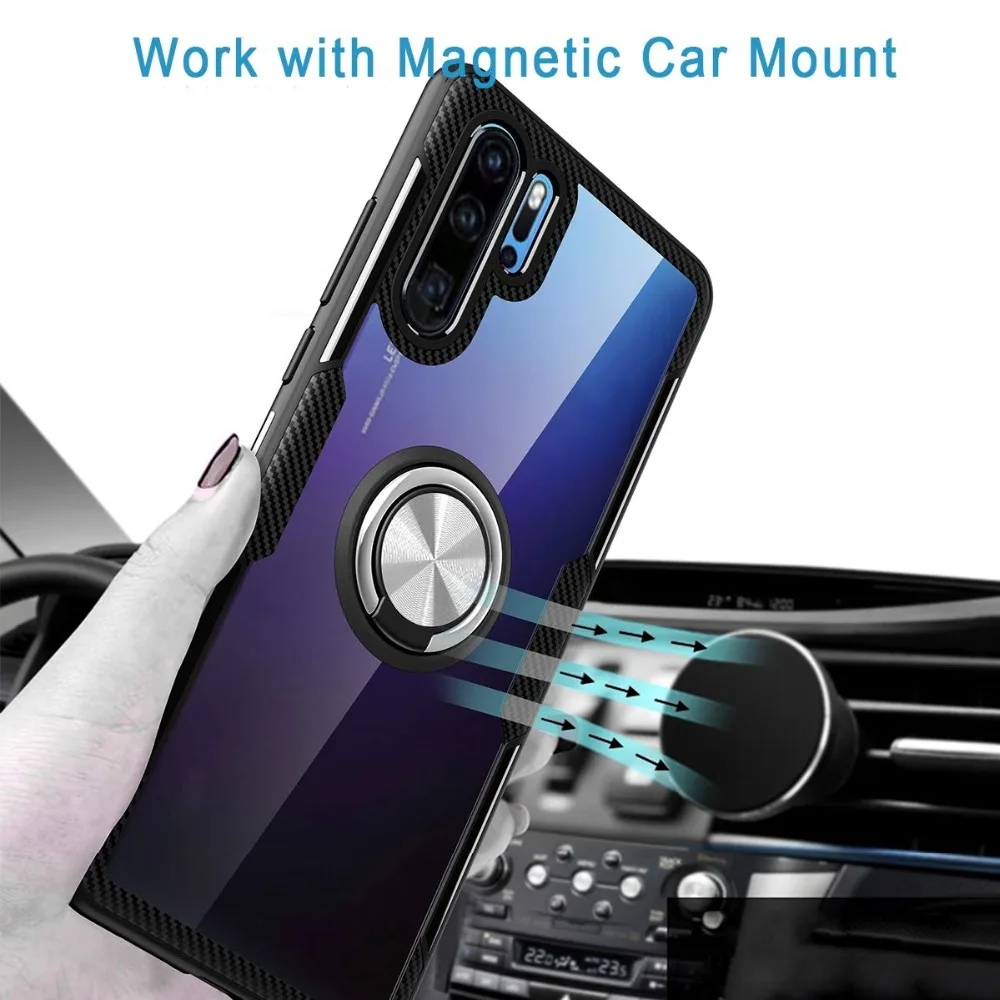 Case For Huawei P30 P20 Mate 20 Lite Pro Cover Ring Kickstand Silicone Case For Huawei Honor 20 10 Lite Pro 8X 8S 7X Play Cover (1)