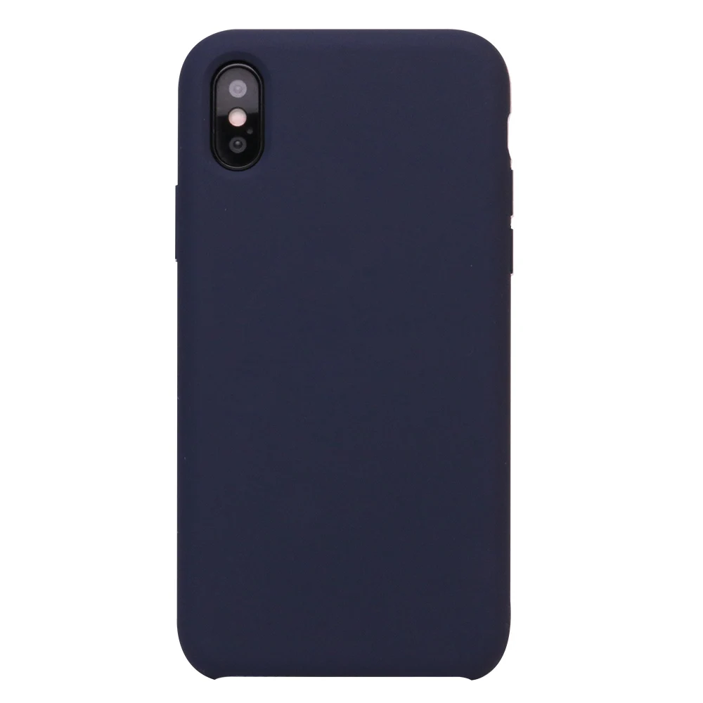 Ikase Store, силиконовый чехол для iPhone X, 8, 8 Plus, для Apple, чехол для телефона, чехол для iPhone 7, 6, 6s Plus, 5 5S, в розничной упаковке - Цвет: 8.Midnight Blue