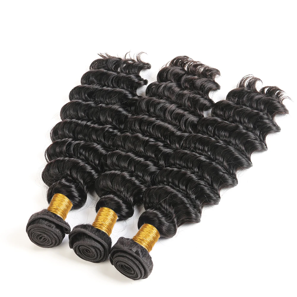 Deep Wave Hair Bundles Deals 8-30 inch Natural Color Brazilian Human Hair Weave Bundles 4PCS Non-Remy Hair Extension SOKU Deep Wave Hair Bundles Deals 8-30 inch Natural Color Brazilian Human Hair Weave Bundles 4PCS Non-Remy Hair Extension SOKU