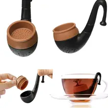 Силиконовое ситечко для заваривания чая в форме табачной трубки, ситечко для черного чая, травяной держатель для специй, принадлежности для заваривания чая, инструменты