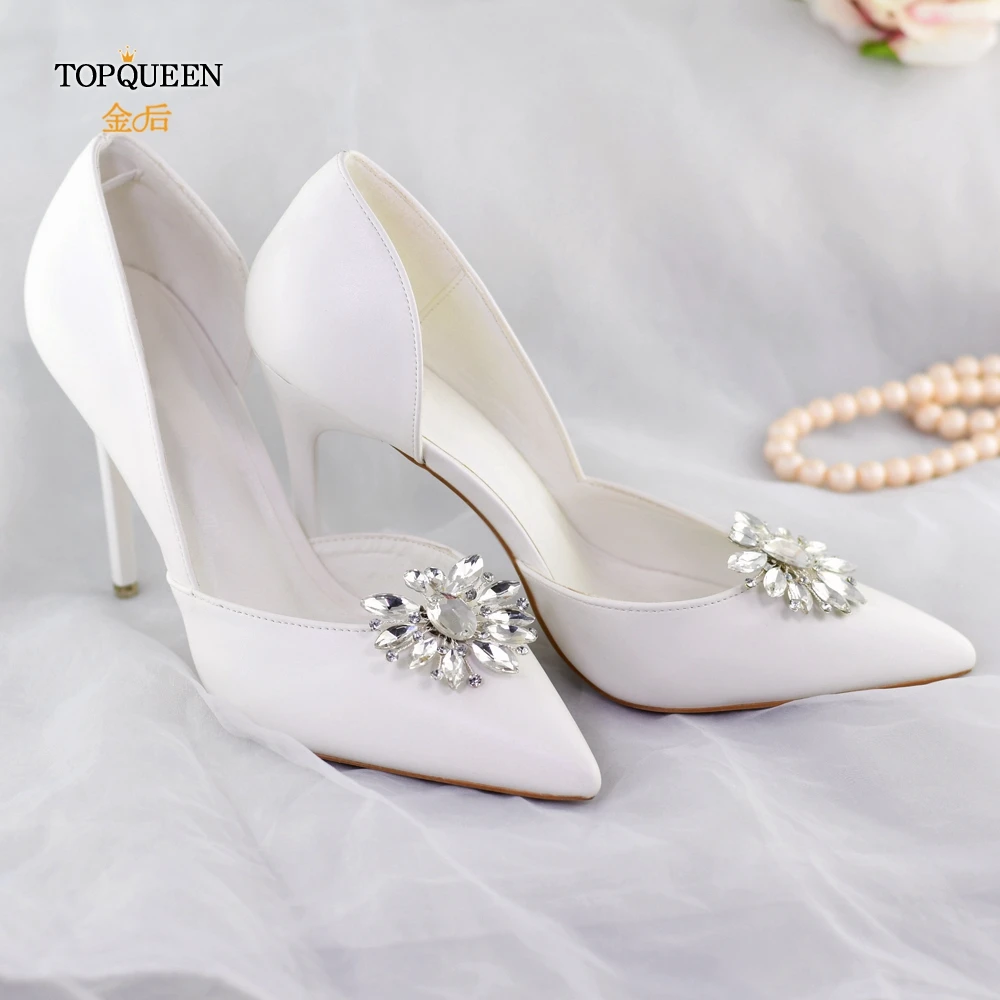 

TOPQUEEN X11 Handmade Rhinestone Charms Shoe Buckle Wedding shoe Clips For Women Bride High Heel decoration Fast Delivery