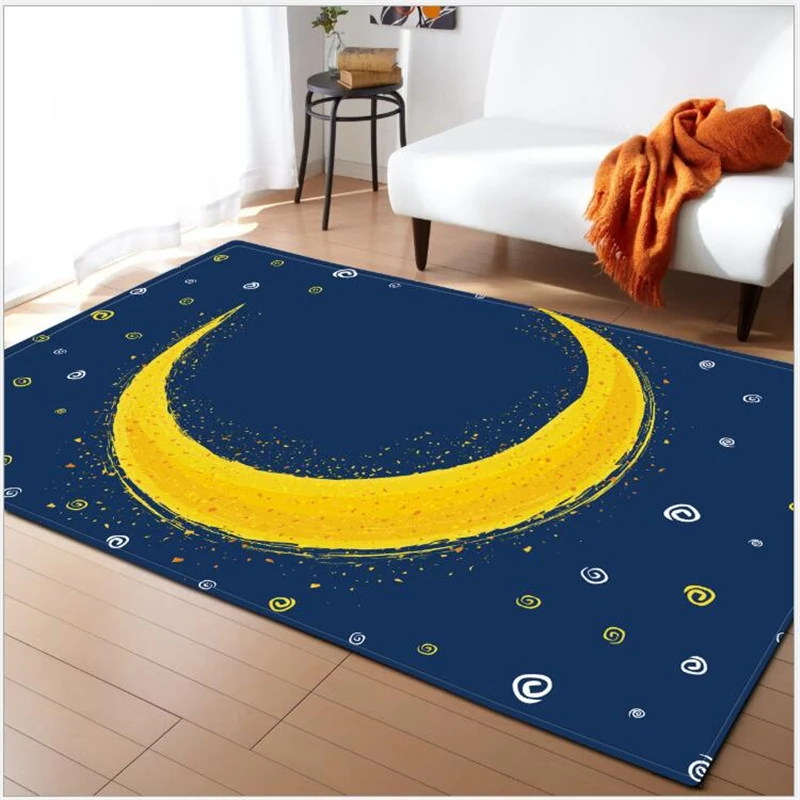 AOVOLL ковры для Гостиная мультфильм Луна шаблон ковры рождественские коврик ковер в детской комнате Гостиная Аксессуары для стола
