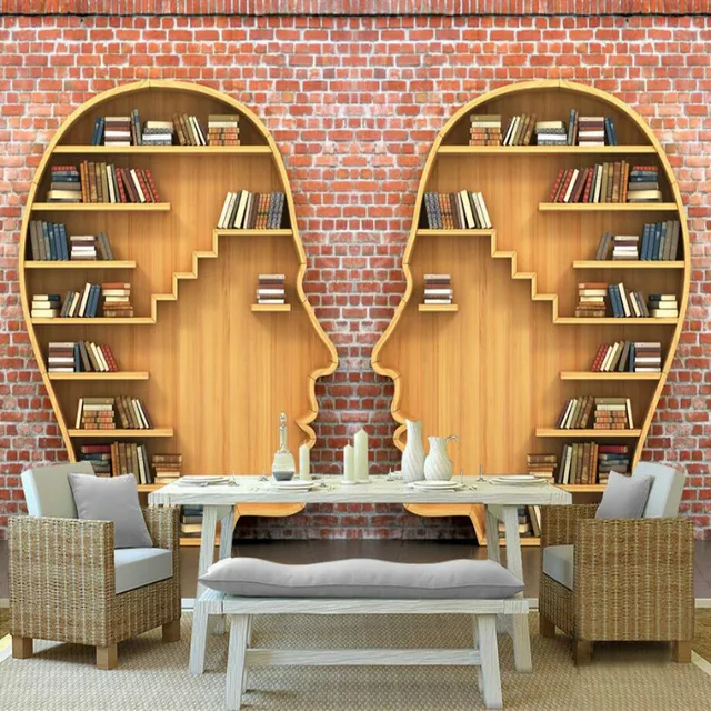 3D Boeken Boekenkast Muurschildering behang voor muren woonkamer ... 3D Boeken Boekenkast Muurschildering behang voor muren woonkamer ...