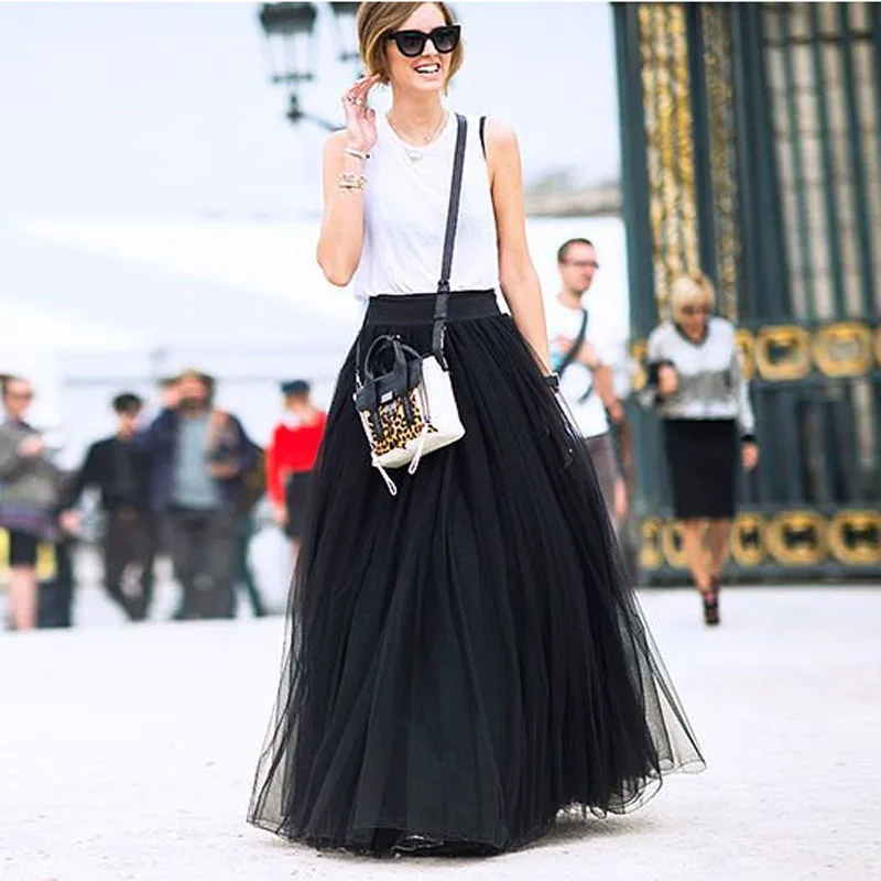 Maxi Skirt Outfit Gonna Lunga Nera Outfit Long Tulle Skirt Gonna A
