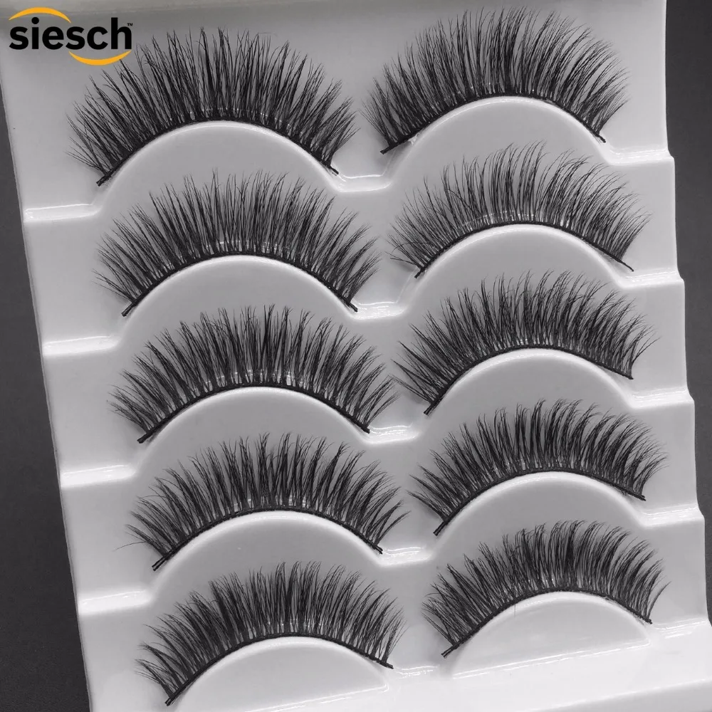 5 пар искусственной 3D норки ресницы натуральные длинные накладные ресницы драматический объем Накладные ресницы макияж расширение ручной работы русские ресницы