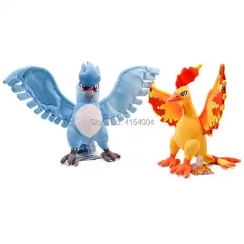 3 ชิ้น/ล็อตอะนิเมะสามพระเจ้านก Moltres Articuno Zapdos ตุ๊กตา Plush การ์ตูน Peluche ตุ๊กตาคริสต์มาสของขวัญเด็กของเล่นเด็ก