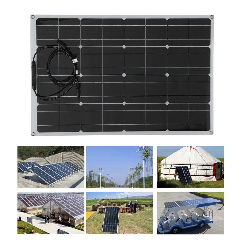 

Solar Charging Device 80W Monocrystalline Solar Panel Sun Power Module With 10A Battery Charger 5M MC4 Extension Cord