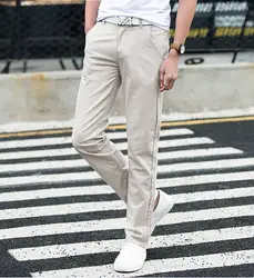 Мужские тонкие свободные прямые мужские льняные повседневные штаны 2017 летние большие размеры однотонные брюки 3 вида цветов