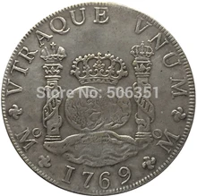 1765-1771 moedas México MF 5 8 REALES COIN COPY