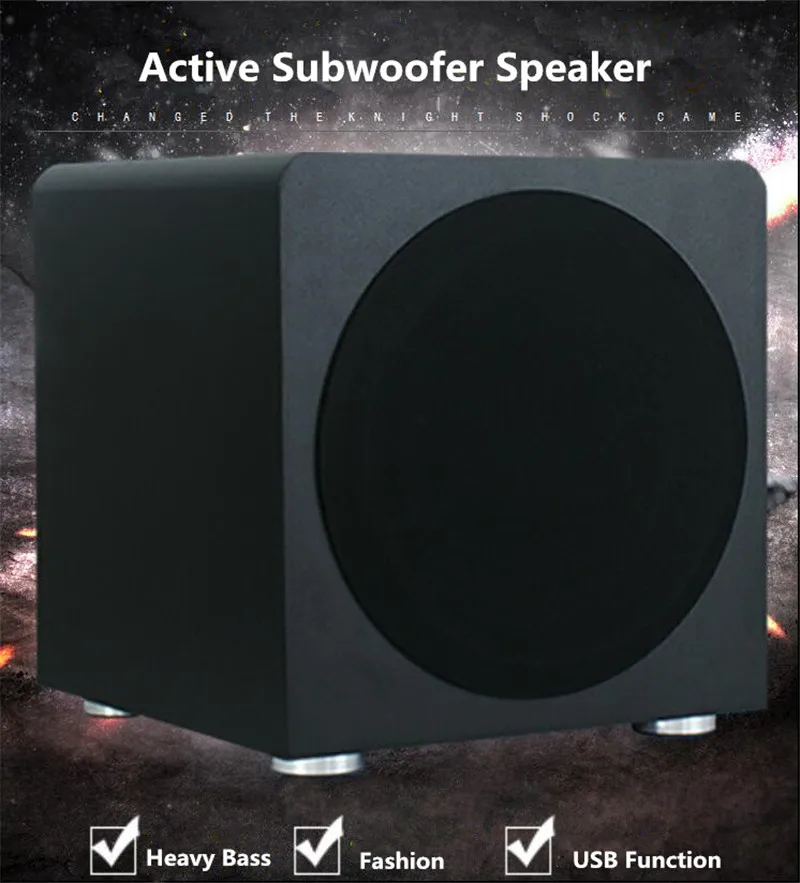120W Heavy Bass Speakers Active Subwoofer Speaker Home Theater Sound Box Active Bookshelf Speaker For Dance Rocking Music Party