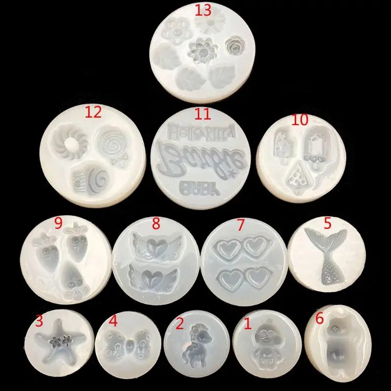 

DIY Carrot Flower Ice Cream Star Pendant Silicone Resin Mold Jewelry Making Tool