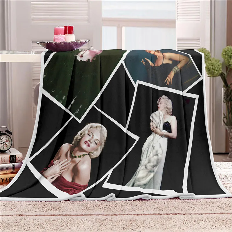 

Sexy Woman Marilyn Monroe Blanket Cartoon Tapestry Super Soft Wall Bedspread Beach Towel Mat Blanket Table Beach Towel