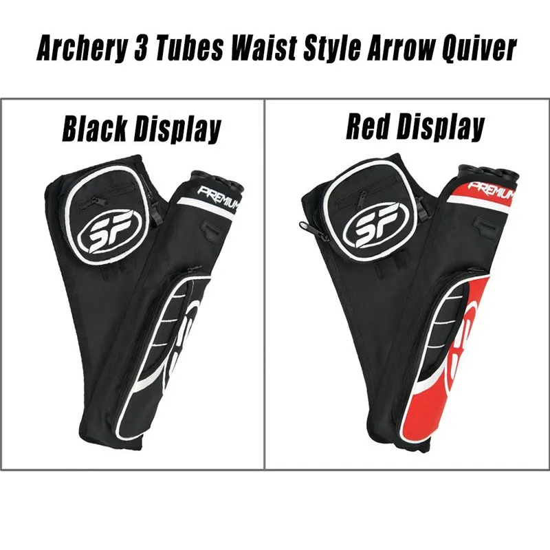 

Archery Compound Recurve Bow Crossbow Arrow Quick Release Quiver 3 Tube Hip Waist Quivers Shooting Hunting