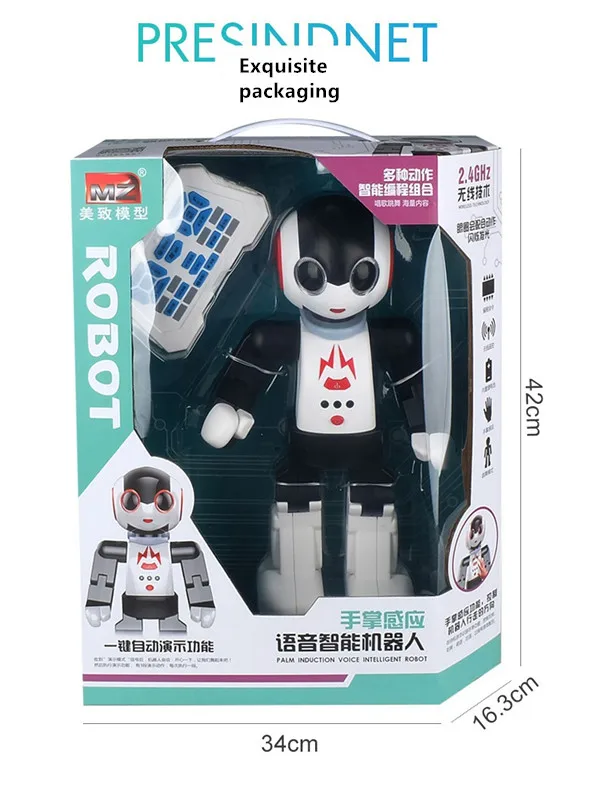 New 2.4Ghz rc remote control intelligent smart robot humanoids robot palm induction Toy educational toys walking dancing robot