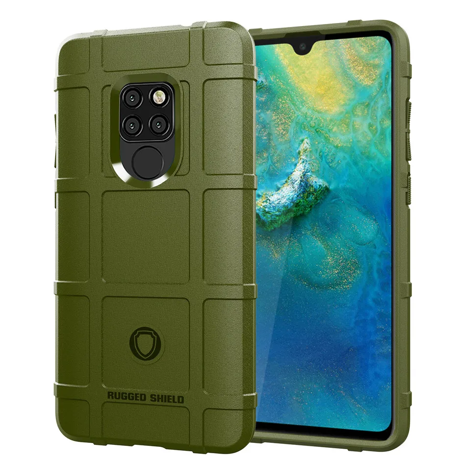 Thouport Silicone Case For Huawei Mate 20 Lite 20 Pro 20X Military Heavy Duty Protection Phone Cover For Huawei Mate 20 Case - Цвет: Зеленый