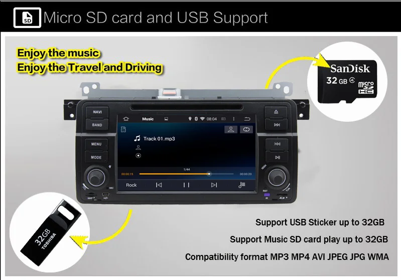 Sale 2019 In Stock Car DVD Player for BMW E46 Navigation Android 9.0 Wifi 4G 3G GPS Bluetooth Radio RDS USB SD Free 8GB SD Map DVR 13