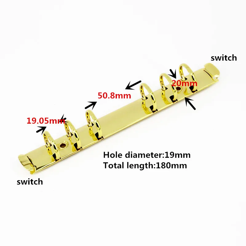 A6 6 отверстий Красочные Металлический винтовой зажим для бумаги с отрывными листами Нержавеющая сталь папка с файлом "сделай сам" Тетрадь папка зажимы зажимное кольцо - Цвет: see chart
