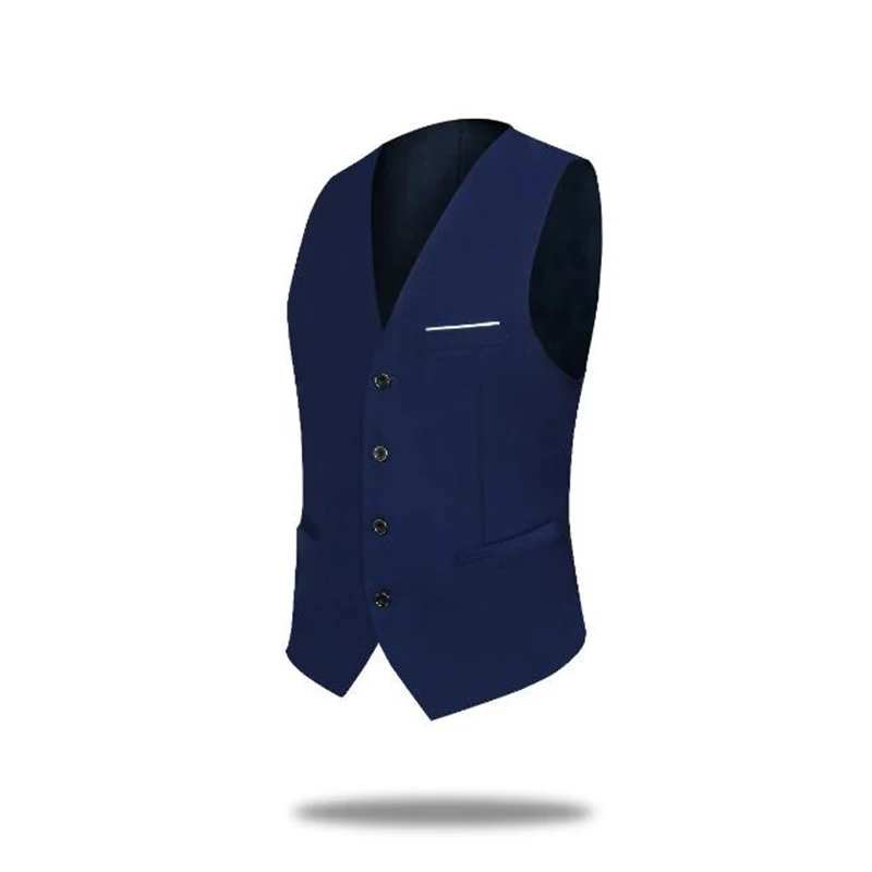 Высокое качество Новое поступление модные мужские жилеты Slim Fit Мужской жилет Homme Повседневная Формальная деловая куртка без рукавов