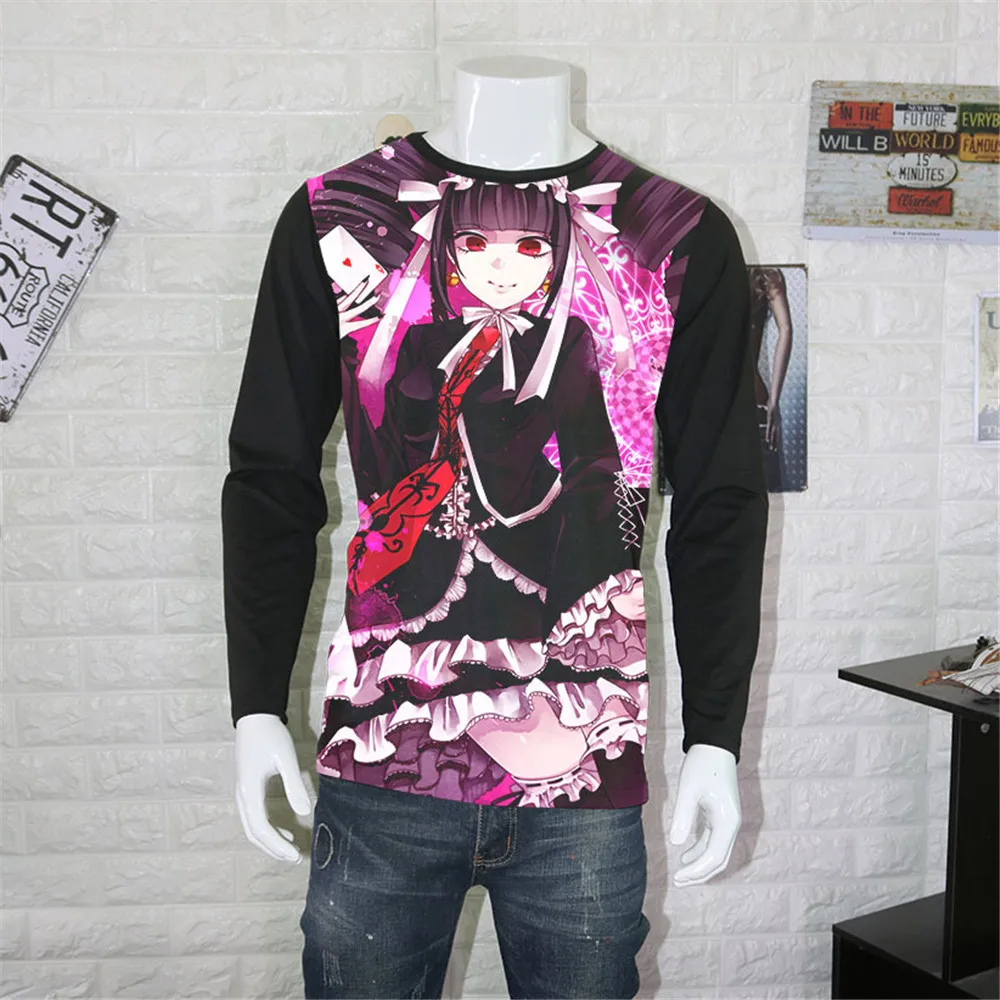 Косплей Аниме Danganronpa футболка аниме Naegi Makoto Kirigiri Kyouko Футболка Модные мужские