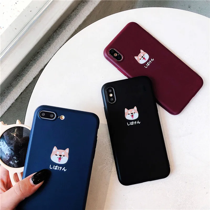 Cute Funny Dogs Candy Phone Case for iPhone X XR XS Max Fashion Couple Soft TPU Silicone Cover 8 7 6 6s Plus Capinhas |