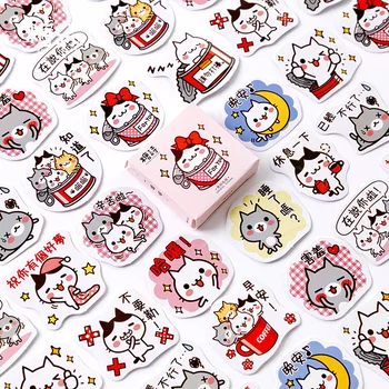 

45pcs/lot Cute A can of cat Decorative Stickers Adhesive Stickers DIY Decoration Diary Stationery Stickers