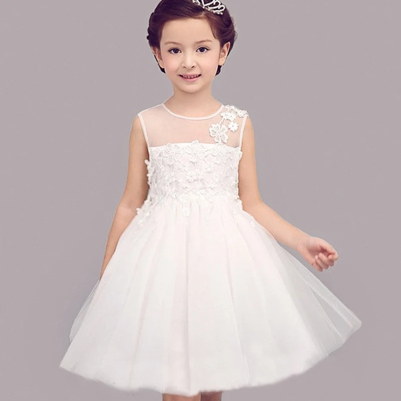 vestido branco renda infantil