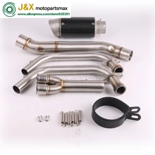 MT-03 MT03 R3 R25 R30 мотоцикл Выхлопная полная система контактная средняя труба+ выхлопная для YAMAHA MT-03 R25 R30- слипоны