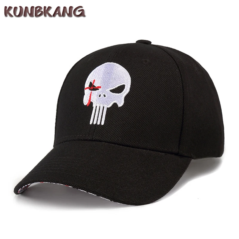 New Men Women Summer Skull Baseball Cap Cross Embroidery Snapback Hat